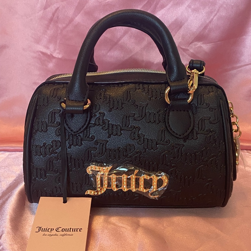 New Juicy Couture Black Charmed Hand Bag/ Crossbody